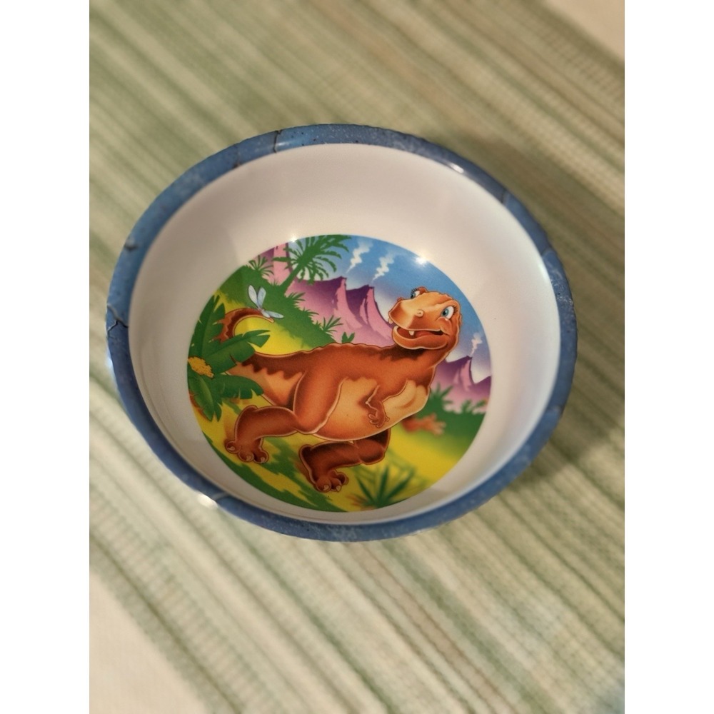 Vintage Zak Designs Melamine Dinosaur Bowl 1990s Prehistoric Kids Dinnerware
